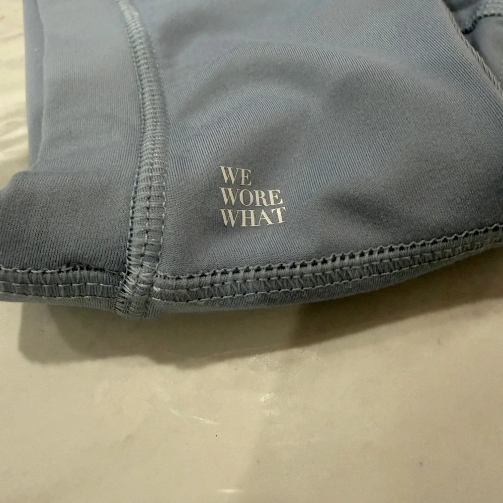 WeWoreWhat Womens High Neck Racerback Sports‎ Bra Light Blue Size Small